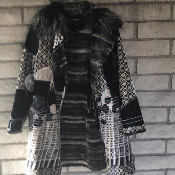 SOLD. Amazing Velveteen Patchwork Coat - Picture 5 of 16